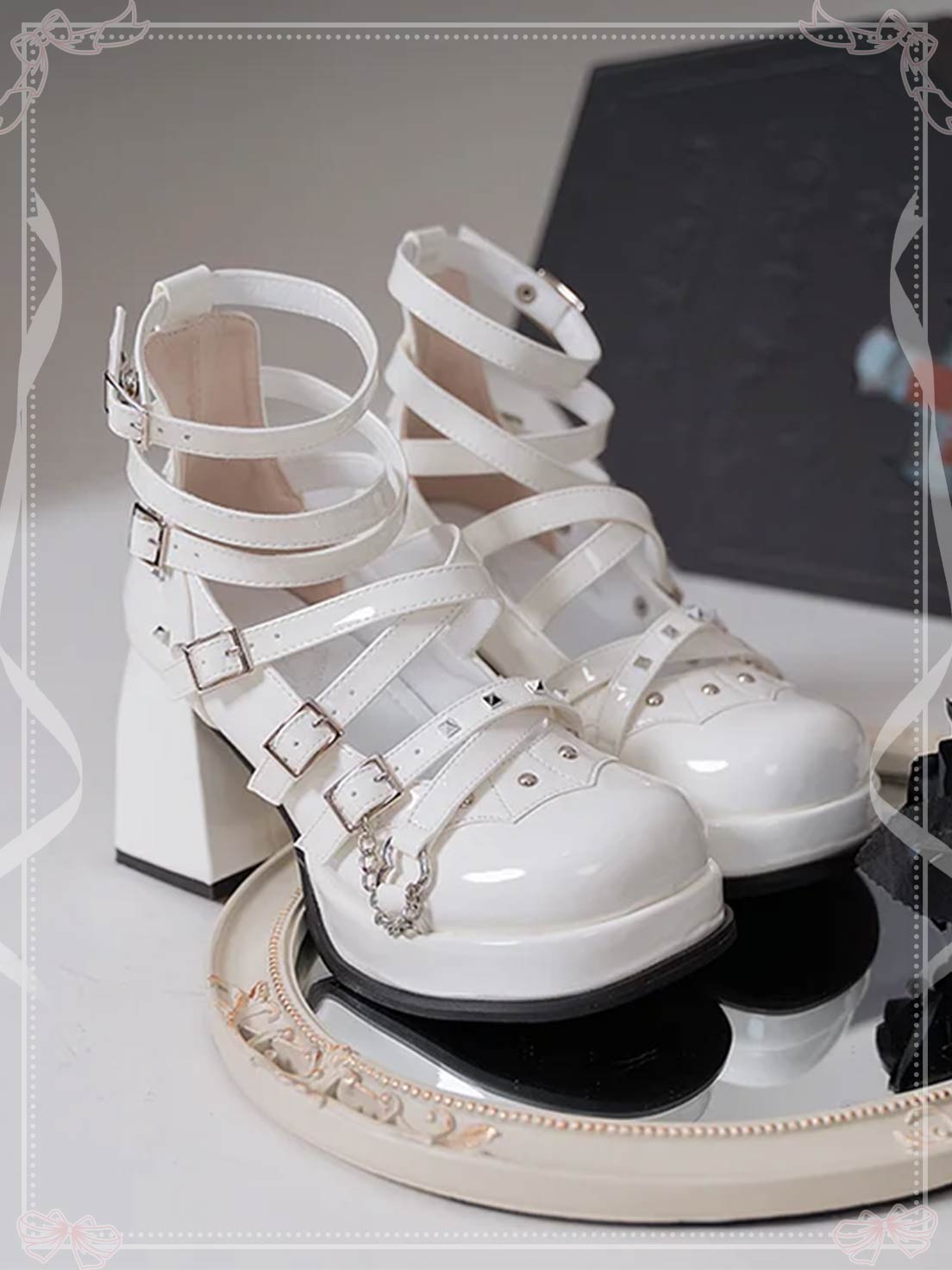 Lolita Shoes Black Punk Goth High Heels Marie Jean Sweet Cool Style