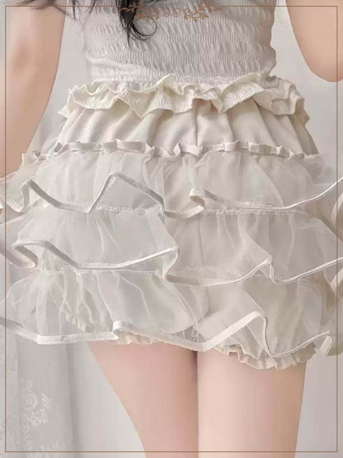 Petticoats Apricot Black Lolita Pumpkin Shorts Builtin Petticoat Layered Cake Skirt Anti See Through Under skirt