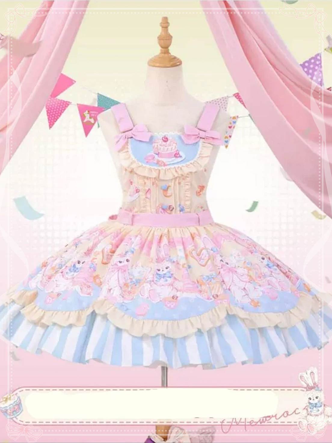 Pink Sweetheart Cute Lolita Dress JSK Bowknot Layer Ruffles
