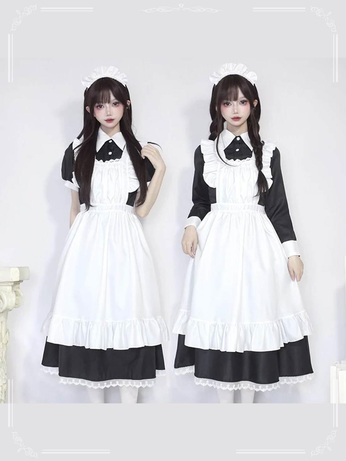 classic Maid Outfit in Black and white