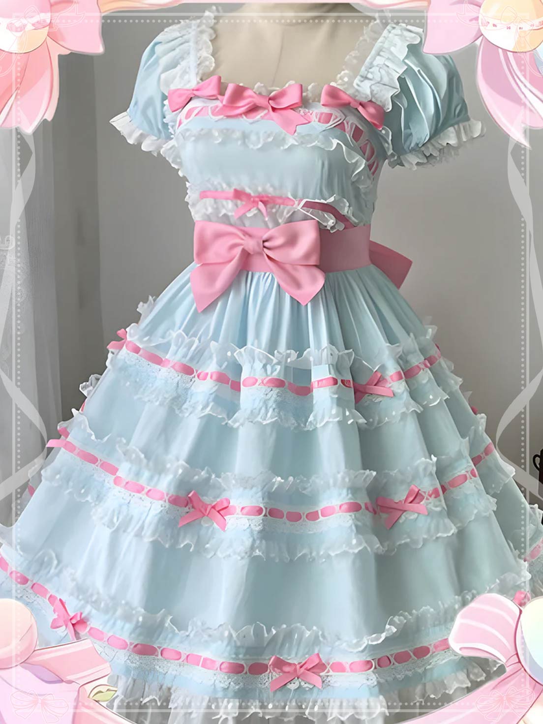 Sweet Light Yellow Spring Summer JSK Lolita Dress Layer Cake Skirt