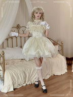 Sweet Lolita Apricot Cartilage OP Summer and Autumn Princess Dress Daily
