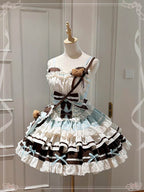 Sweet Lolita Chocolate Dress Bear Girl  Mint Brown Cream Cake Lolita Outfits