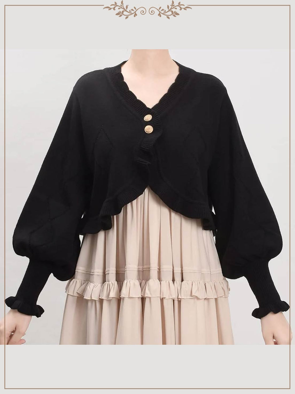 Sweet Lolita Lolita Short Sweater Cardigan Lolita Retro Knitted Girl Cute Lolita Coats