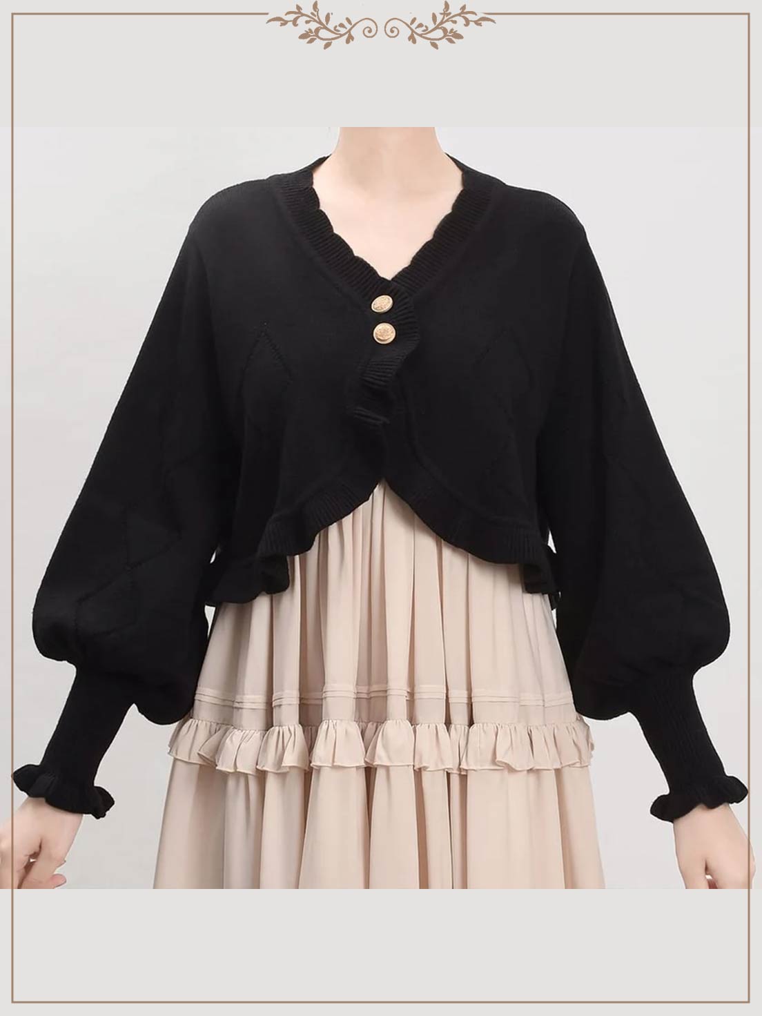 Sweet Lolita Lolita Short Sweater Cardigan Lolita Retro Knitted Girl Cute Lolita Coats