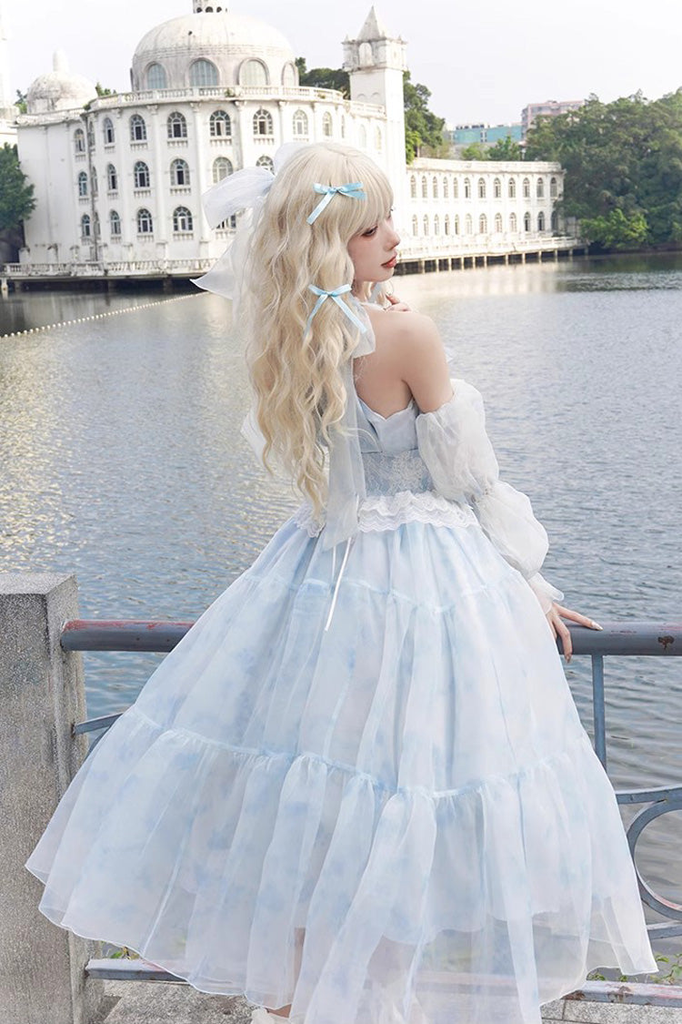 Glacier Blue Bubble Love Hanayome Tie-dyed Sweet Elegant Lolita Dress