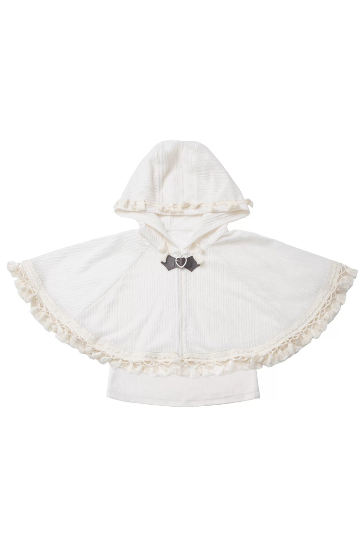Brown Warm Summer Days Double-Layered Printed Ruffled Spliced Lace Sweet Lolita Skirt