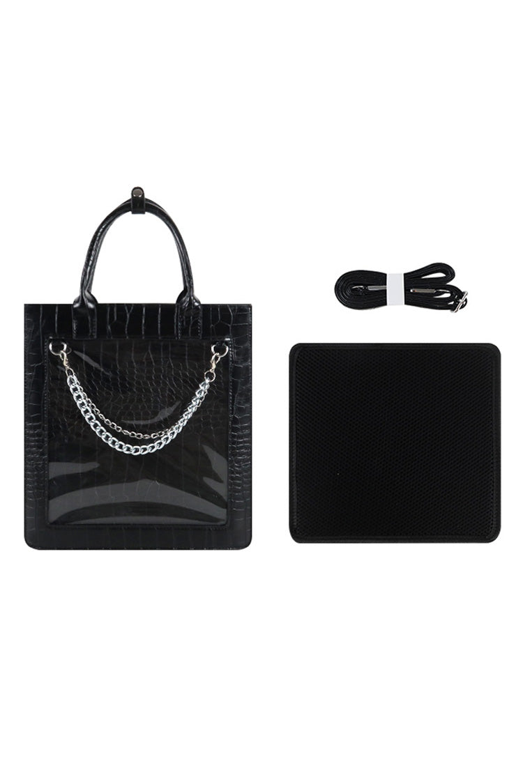 Transparent Black Chain Gothic Itabag 3 Colors