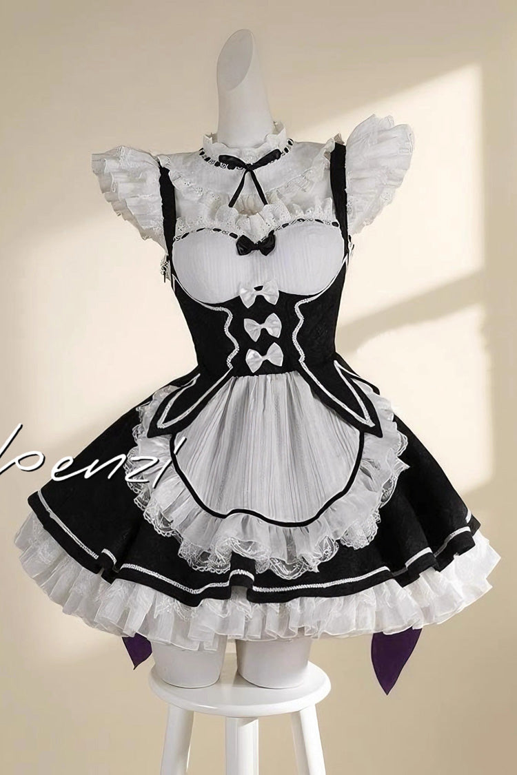 Ram Rem Ruffle Bowknot Sweet Japanese Lolita Jsk Dress Set 2 Colors