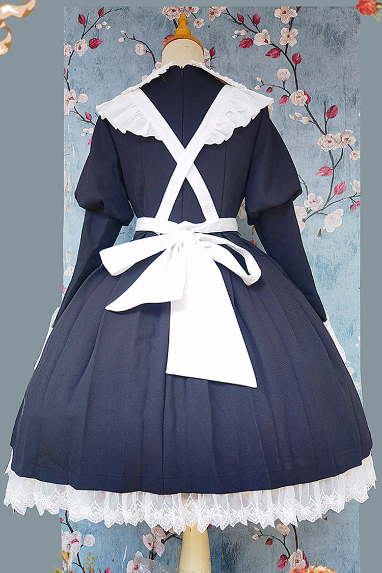 Violent Maid Long Puff Sleeves Bowknot Classic Vintage Lolita Dress 2 Colors