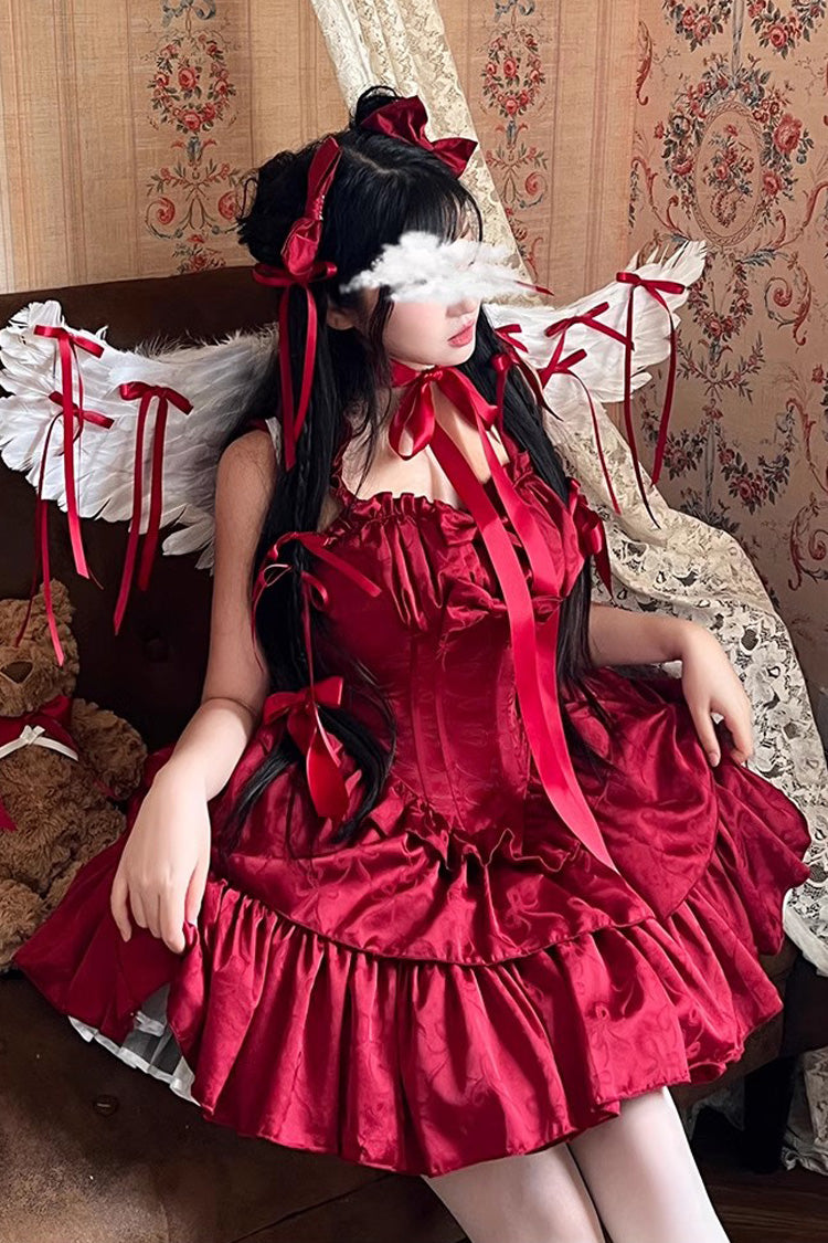 Angel Ribbon Multi-layer Ruffle Lace Sweet Lolita Dress 3 Colors