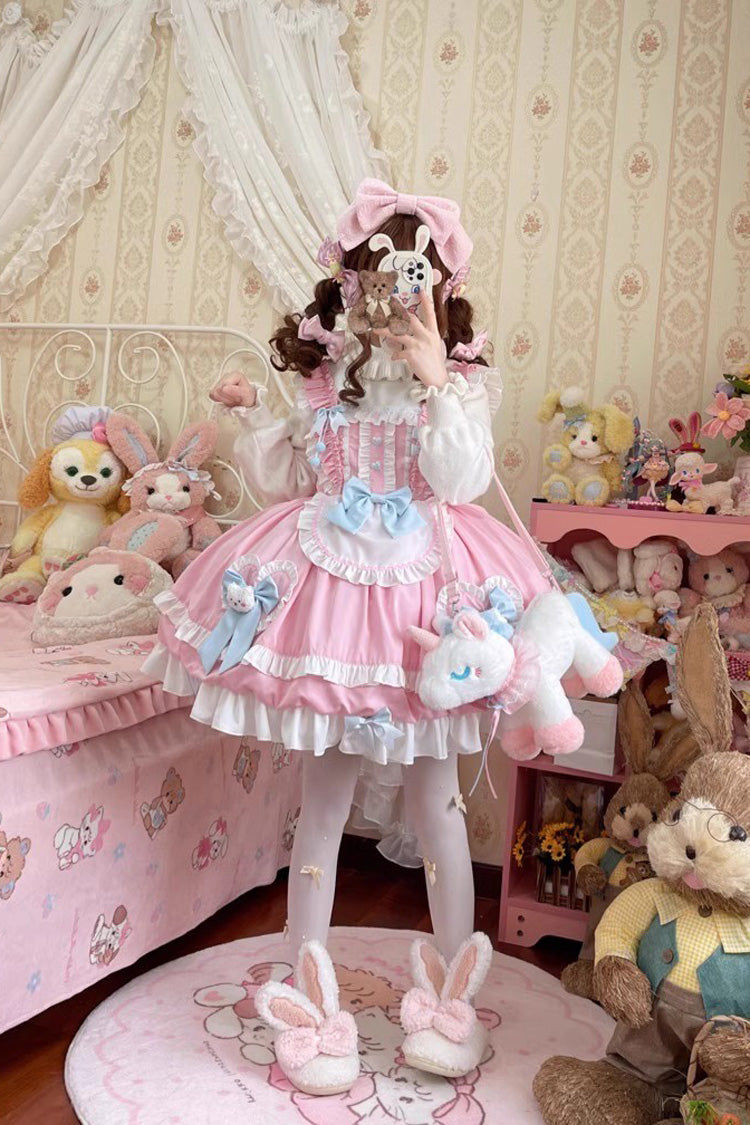Cute Party Multi-layer Ruffle Bowknot Sweet Princess Lolita Jsk Dress 2 Colors