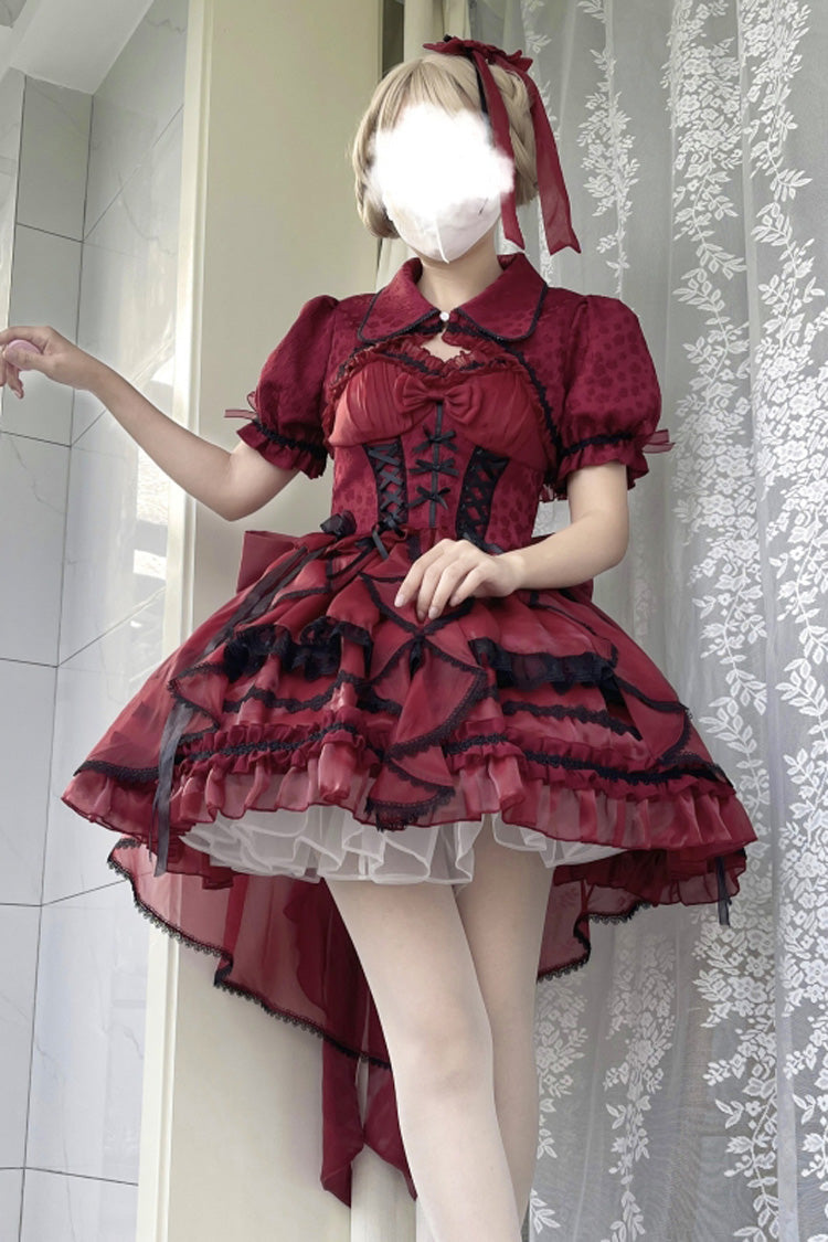 Glaze Fantasy Sleeveless Ruffle Embroidery Bowknot Sweet Lolita Jsk Dress 5 Colors