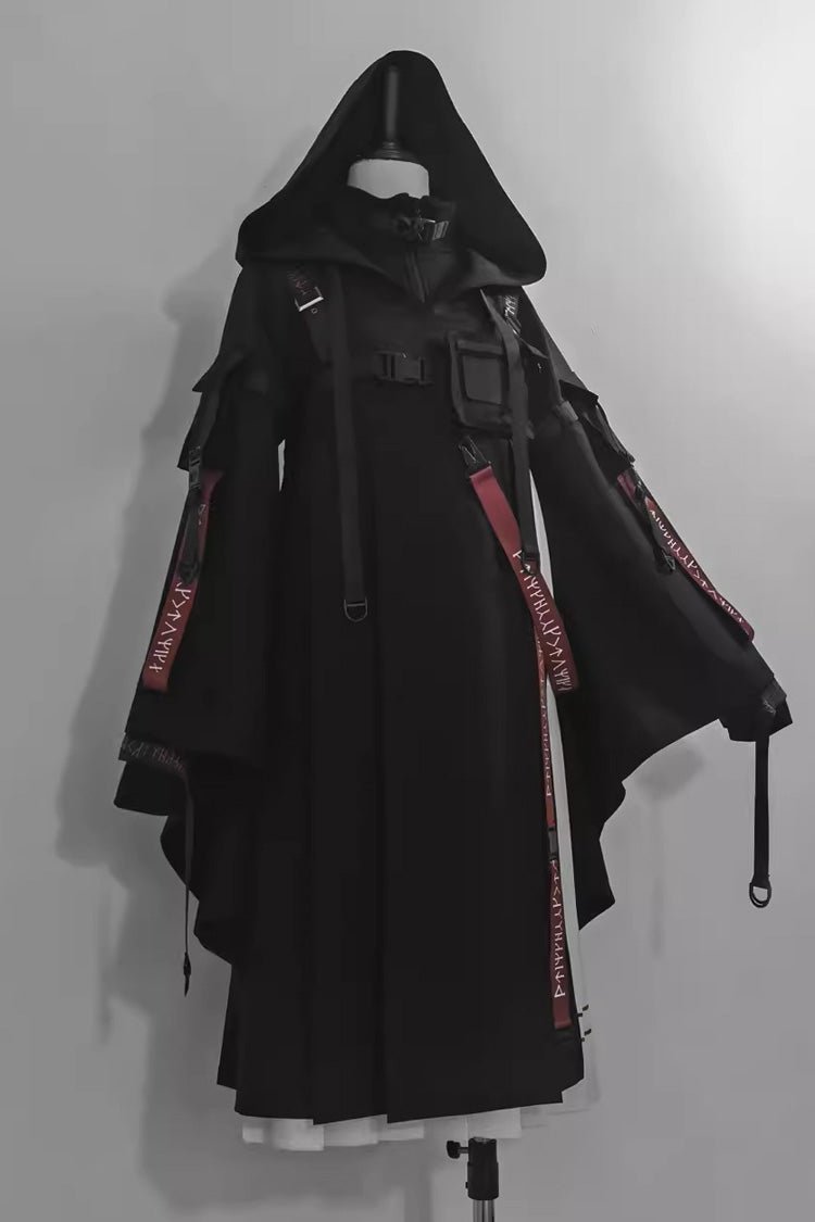 Black Unmarked Blade Ruffle Gothic Handsome Ouji Lolita Jsk Dress