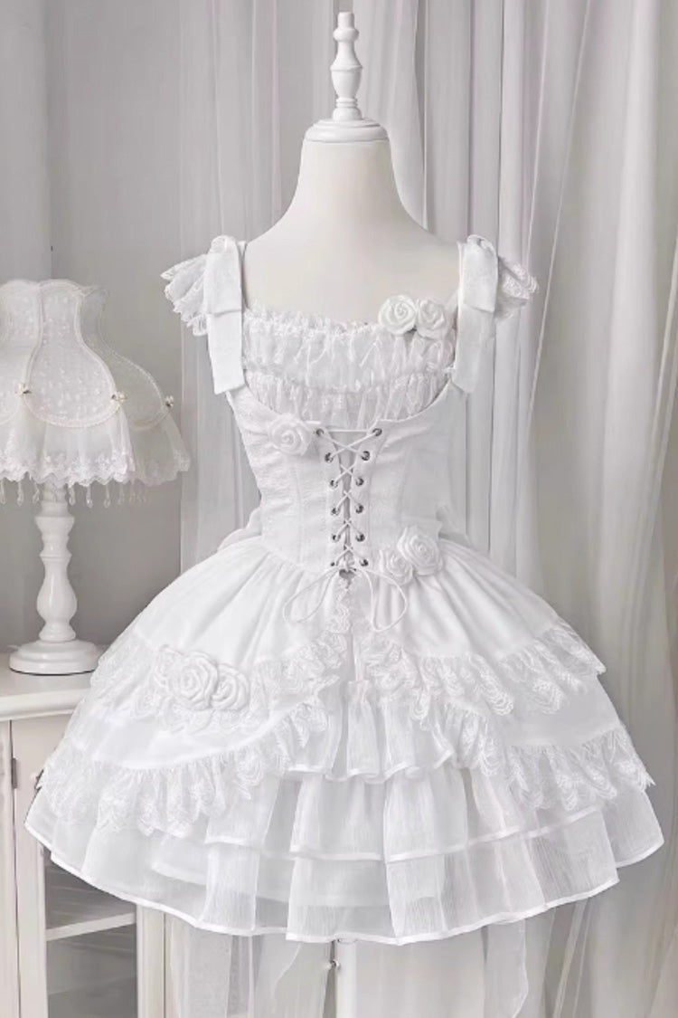 White Rose Multi-layer Gothic Lolita Jsk Dress