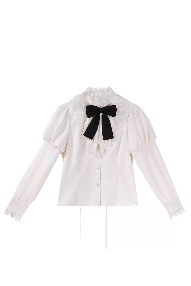 Black/White Violin Variations Ruffled Embroidered Gothic Lolita Jumper Dress Set