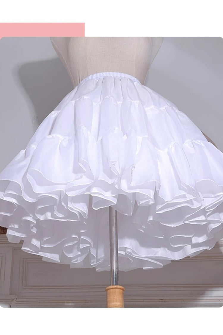 White Daily Boneless Crystal Yarn Sweet Lolita Petticoat