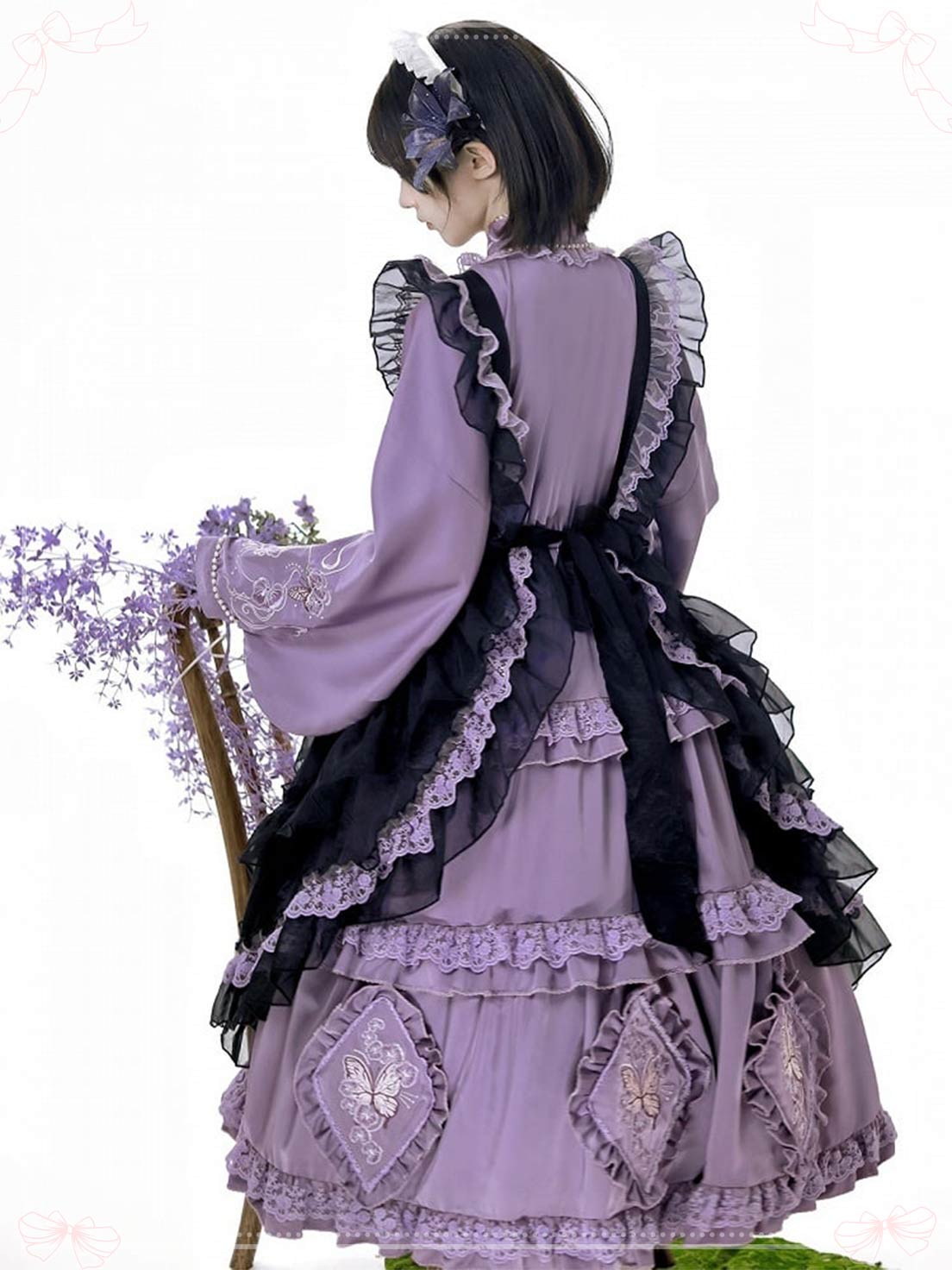 purple Victorian-inspired JSK and blouse set