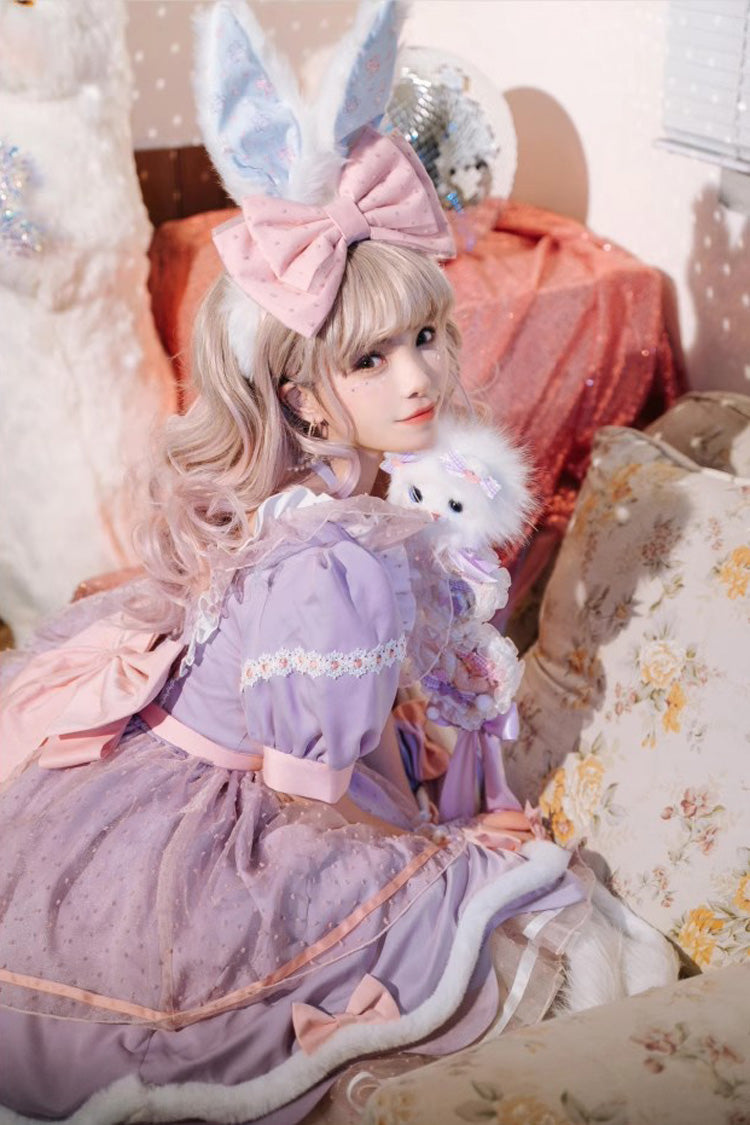 Sweetheart Bobo Magical Girl Short Sleeves Ruffle Bowknot Sweet Lolita Dress 3 Colors