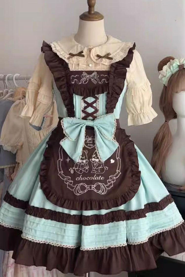 Raw Chocolate Mille Crepe Ruffle Bowknot Sweet Princess Lolita Jsk Dress 3 Colors