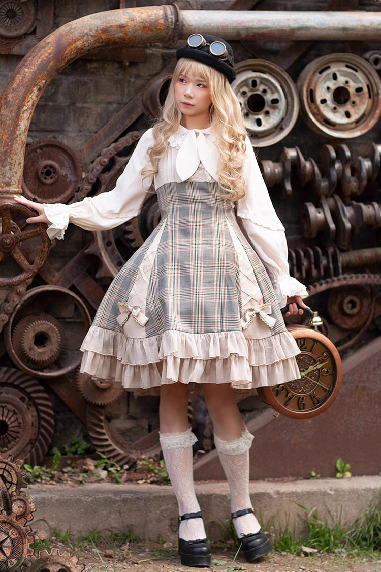 Multi-Color Backlight Memoirs Elegant Slim Bowknot Sleeveless Ruffle Classic Lolita Dress