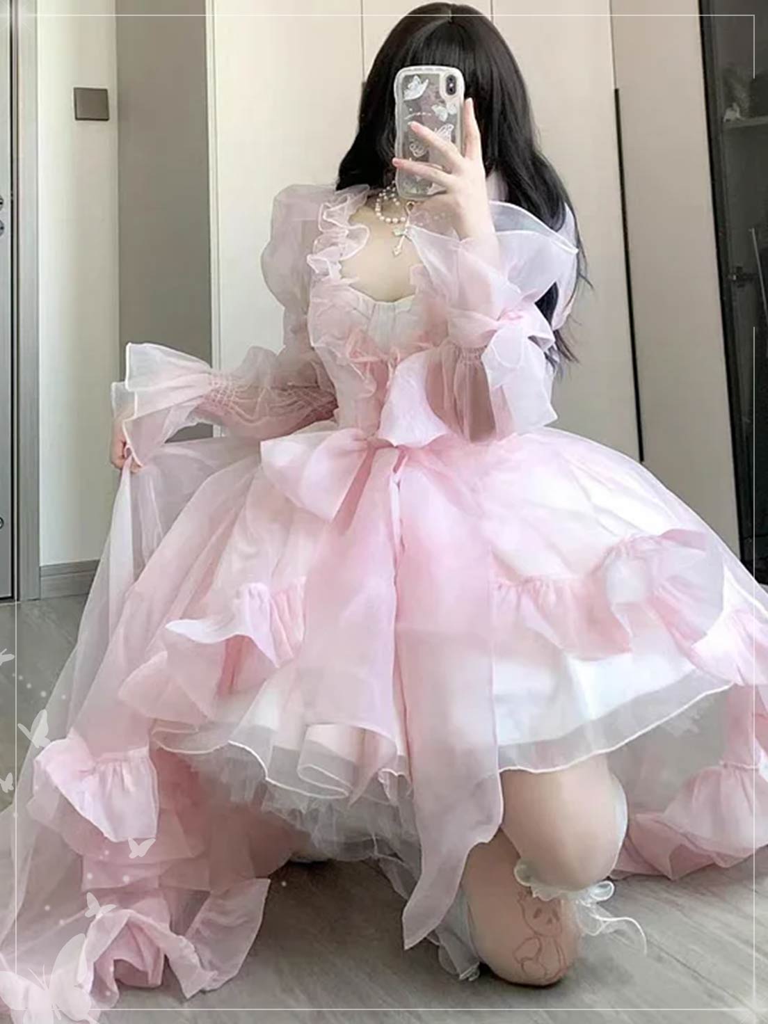 Elegant Lolita Outfit Princess Wedding Dresses Ball Gown Prom Blue Pink Purple Dresses Party Costume