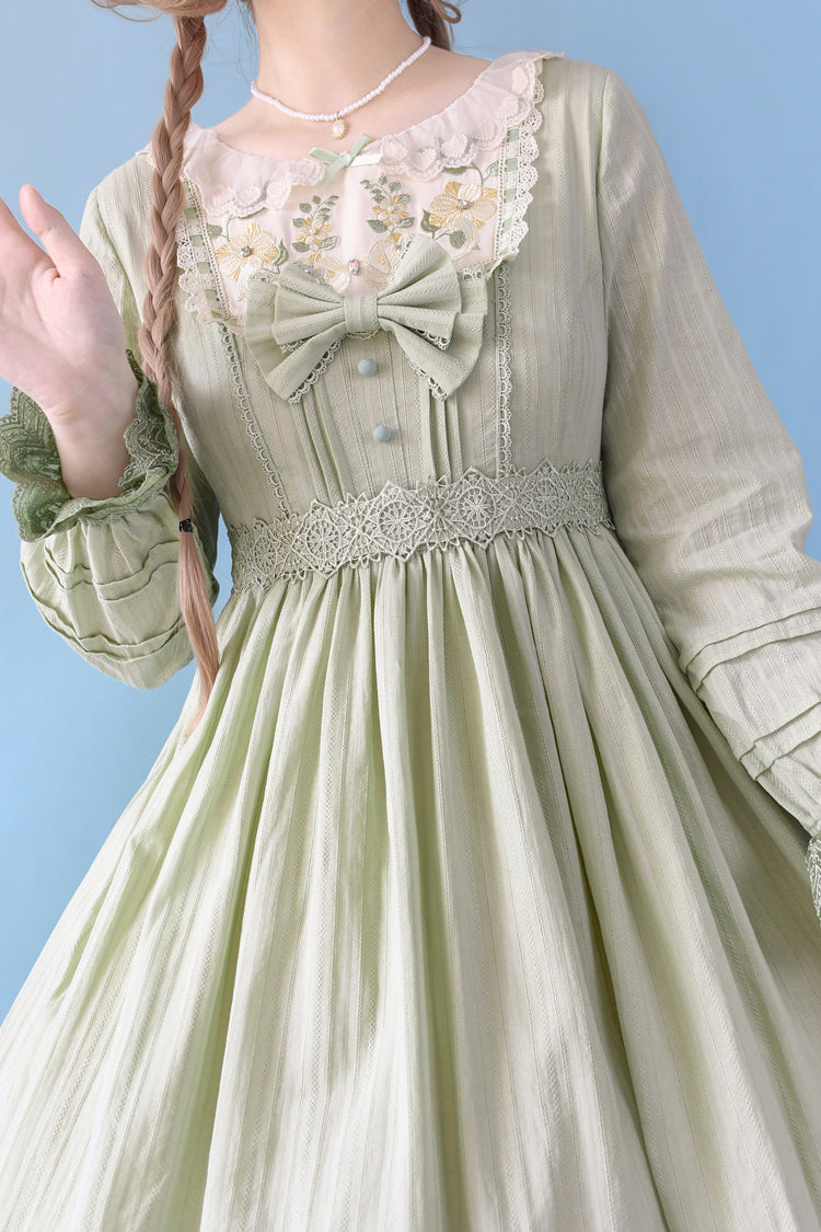 Girly Nelly Embroidery Multi-Layer Ruffle Sweet Lolita Dress 4 Colors