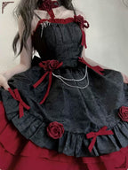 Gothic Lolita Sweet Rose Dresses Princess Ball Gown for Homecoming