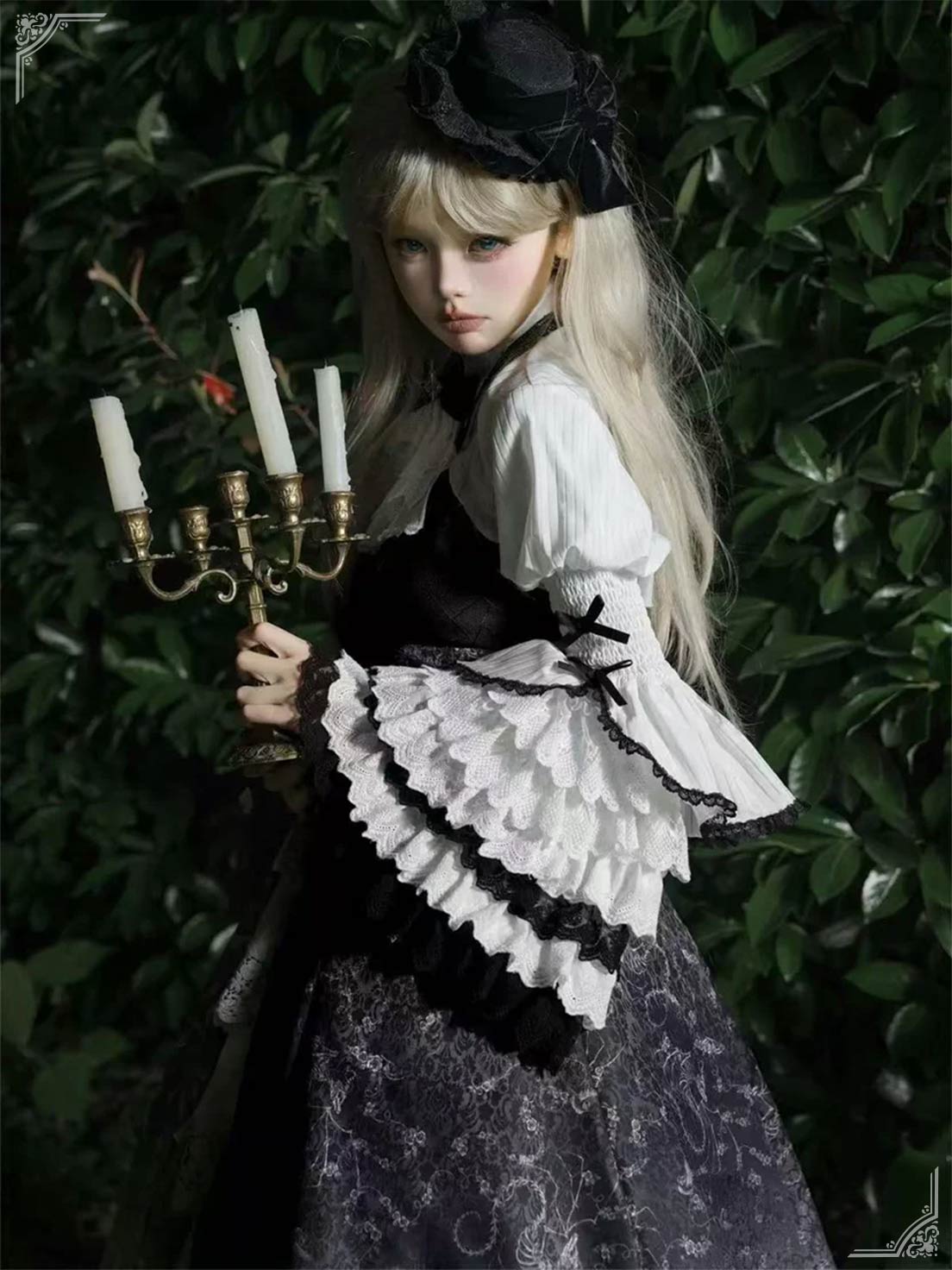 Gothic Lolita Dress Ombre Grey and Black Palette Victorian Gown