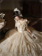 Hime Lolita Tea Party Fashion Cream Coloring Ki Lolita Dress One Piece Dress