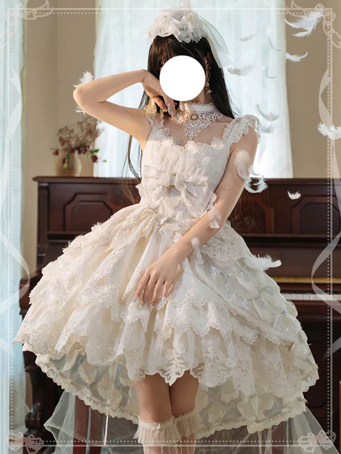 white fantasy dress