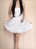 Lolita Petticoat White Fluffy Cloud-like Soft Tulle Short Pannier for Daily Wear
