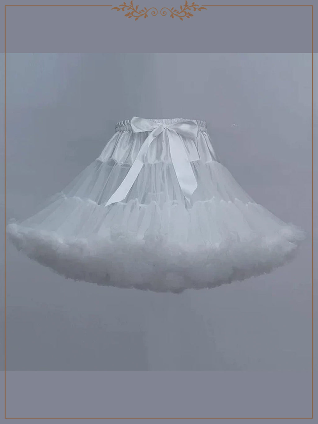 Lolita Petticoats Pink White Daily Puffy Sweet Crinoline Full Gown 15.5inches