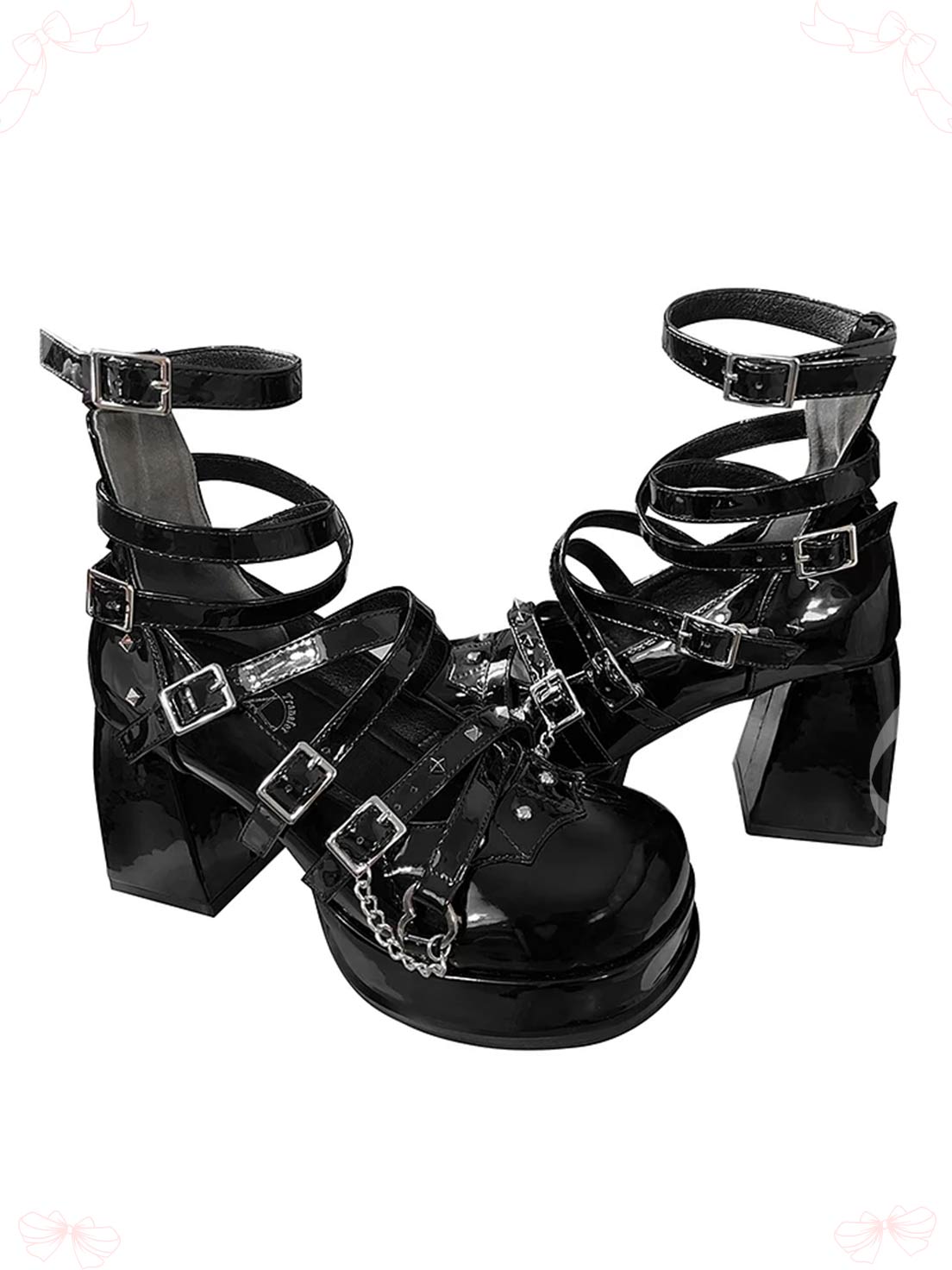 Lolita Shoes Black Punk Goth High Heels Marie Jean Sweet Cool Style