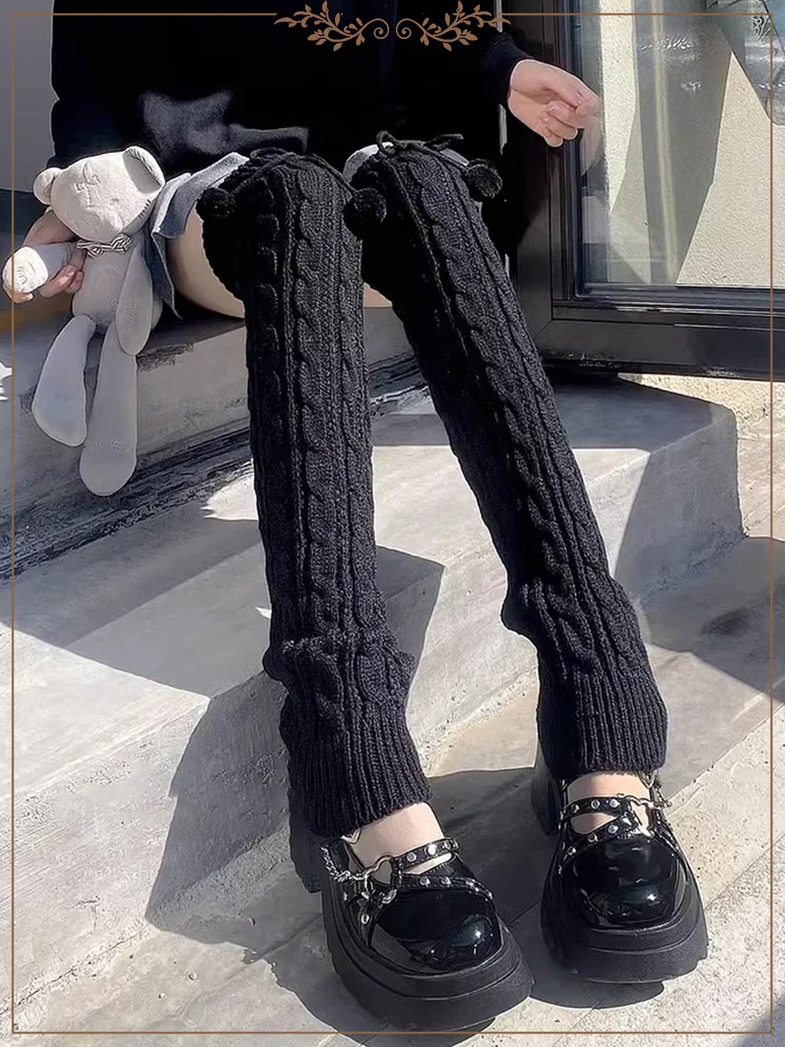 Long Tube Over Knee Leg Lolita Stockings Cover Japanese Autumn and Winter Knitted Thickened Warm Cute High Tube Lolita Accessories