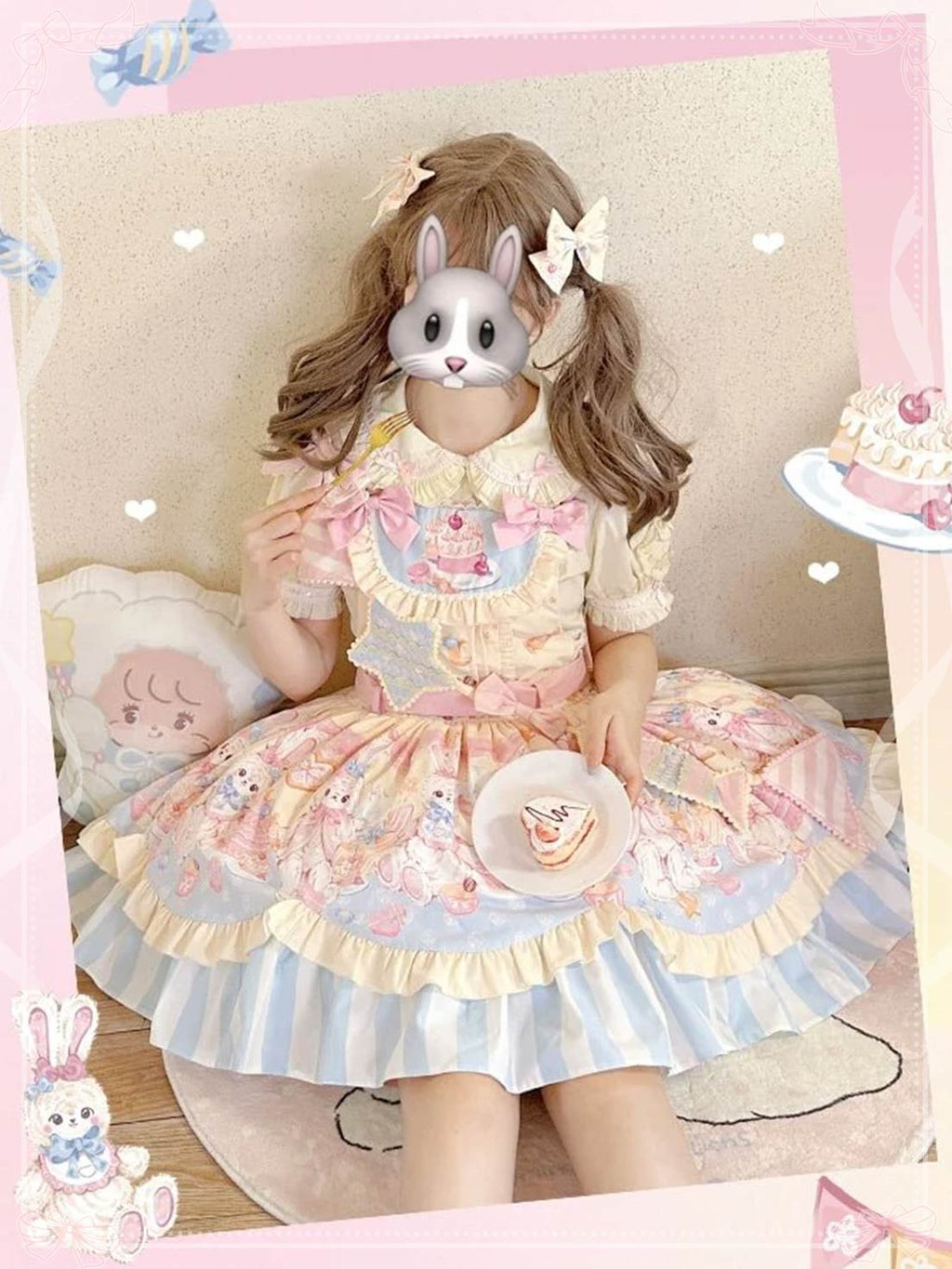 Pink Sweetheart Cute Lolita Dress JSK Bowknot Layer Ruffles