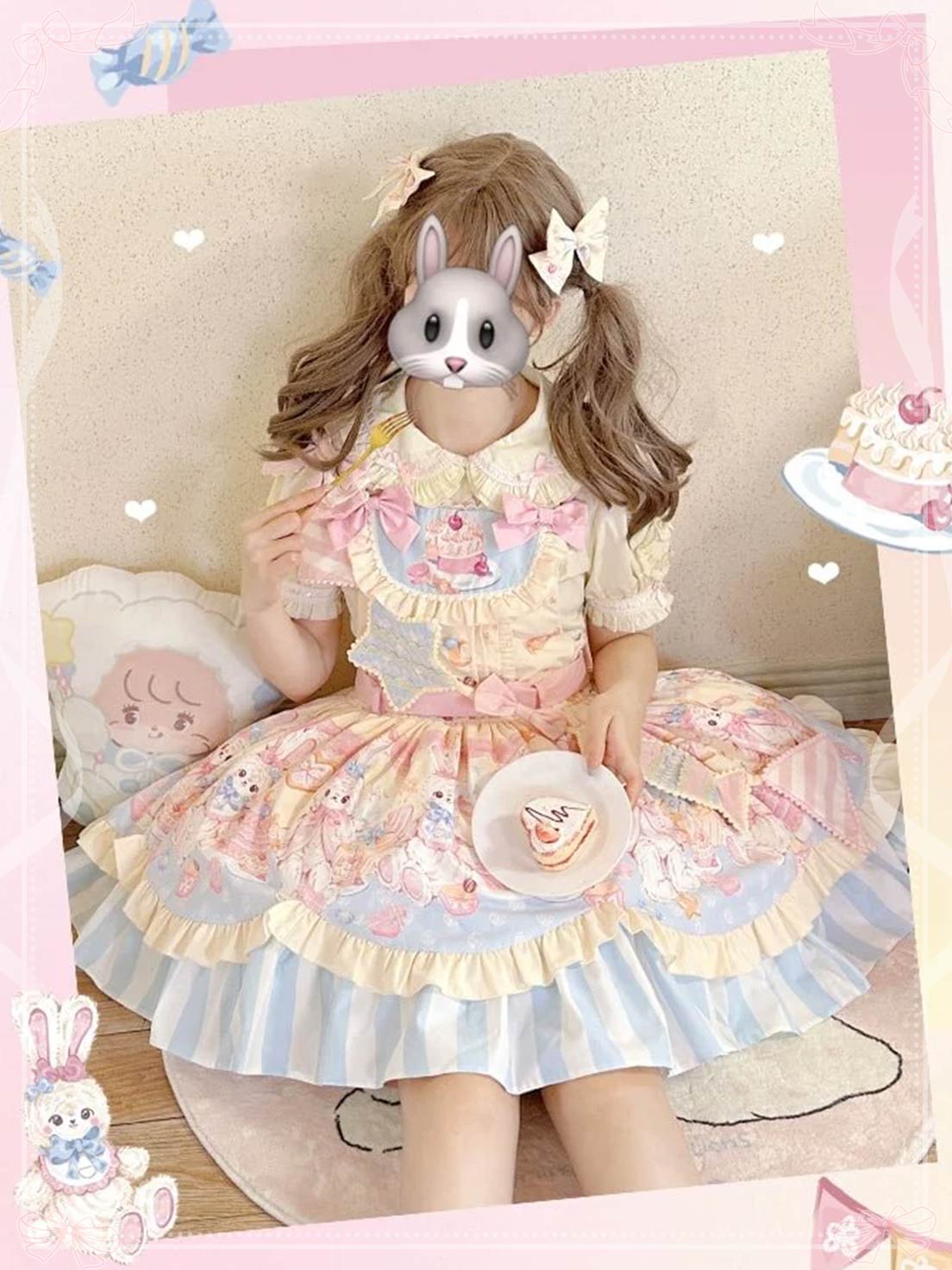 Pink Sweetheart Cute Lolita Dress JSK Bowknot Layer Ruffles