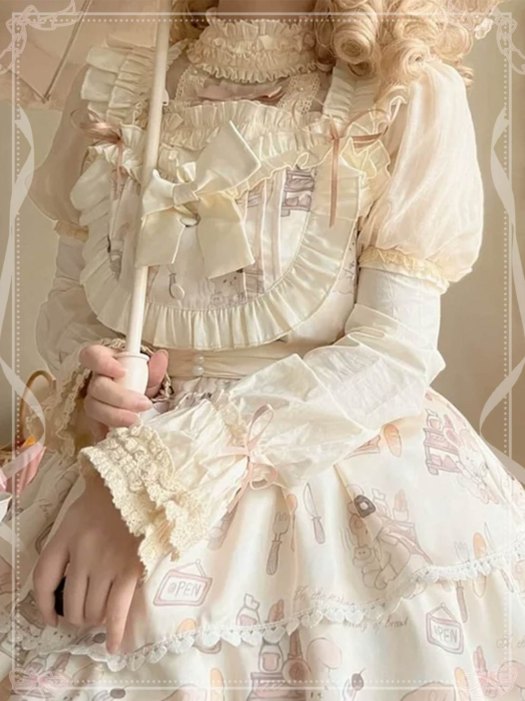 victorian lolita JSK dress in Beige