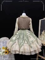 Sweet Lolita Classic Green Elegant Skirt Vest Daily Pastoral Lolita Voyage
