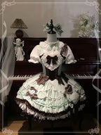 Sweet Lolita Mint Chocolate Doll Lolita  Dress Cream Cake Lolita Daily Dress One Piece Dress