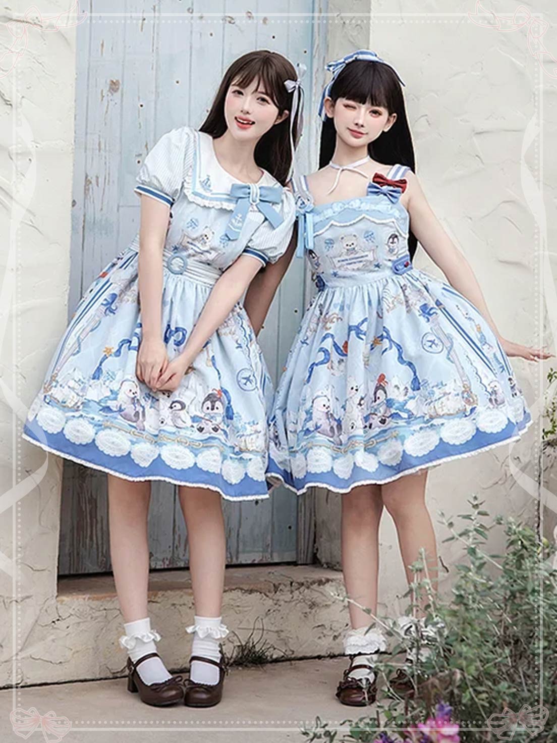 Sweet Lolita Navy Blue New Lolita Princess Dress with Bow Original Dress