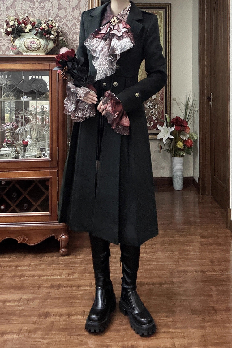 Paranoid's Punishment  Wool Long Sleeves Slim Gothic Lolita Trench Coat 4 Colors