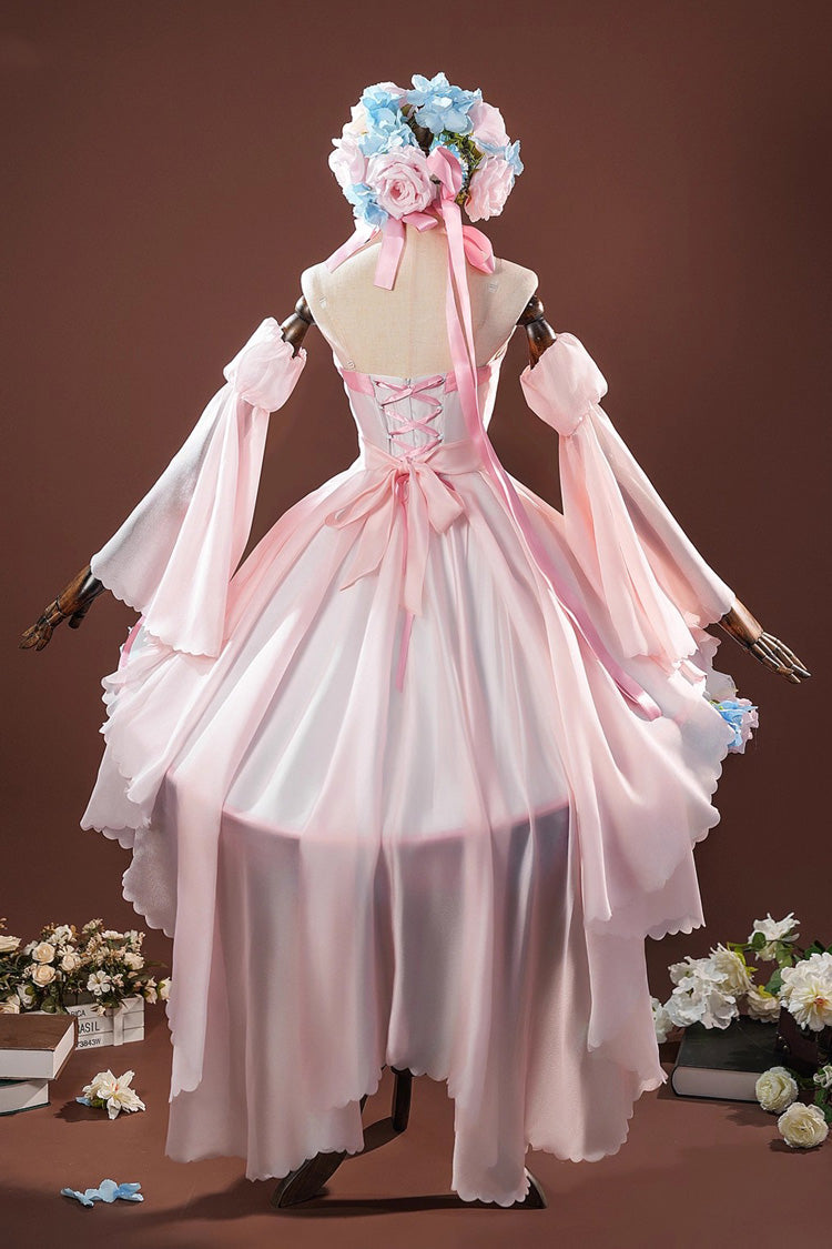 Pink Cardcaptor Sakura Sleeveless Bowknot Flower Fairy Sweet Anime Cosplay Lolita Jsk Dress Set