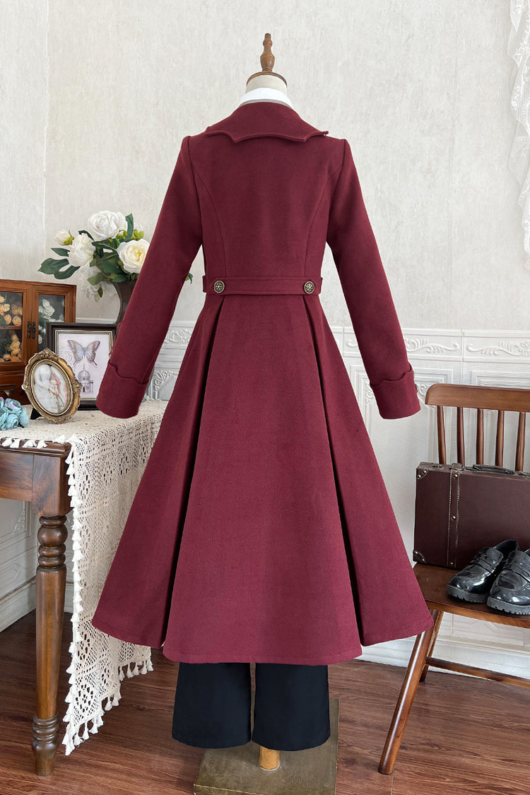 Dark Red The Legend of Dracula Long Sleeves Gothic Prince Handsome Cool Ouji Lolita Coat
