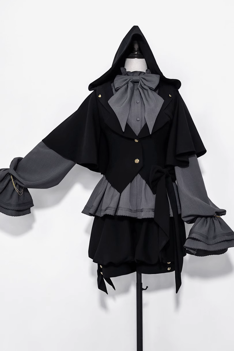Gray Retro Cute Cool Ouji Fashion Lolita Blouse