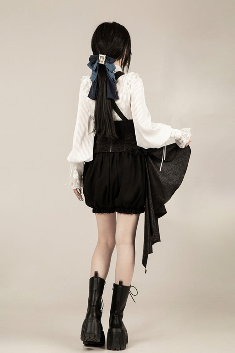 Black Gold Hunter Long Sleeves Pirate Style Gothic Shorts