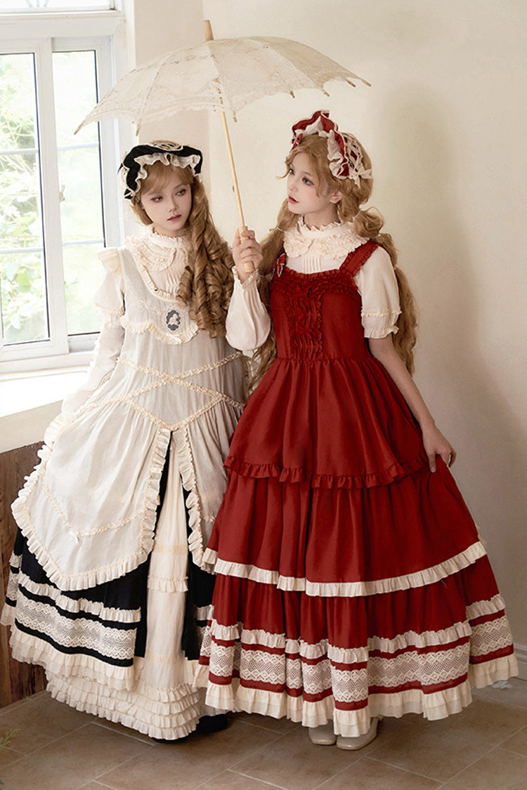 Black Lily Multi-Layered Ruffle Lace Classic Elegant Lolita Jsk Dress