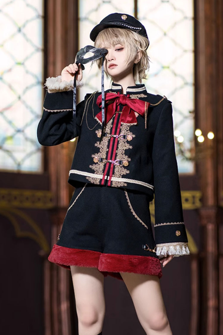 Red/Black Dark Baroque Classic Ouji Lolita Hat