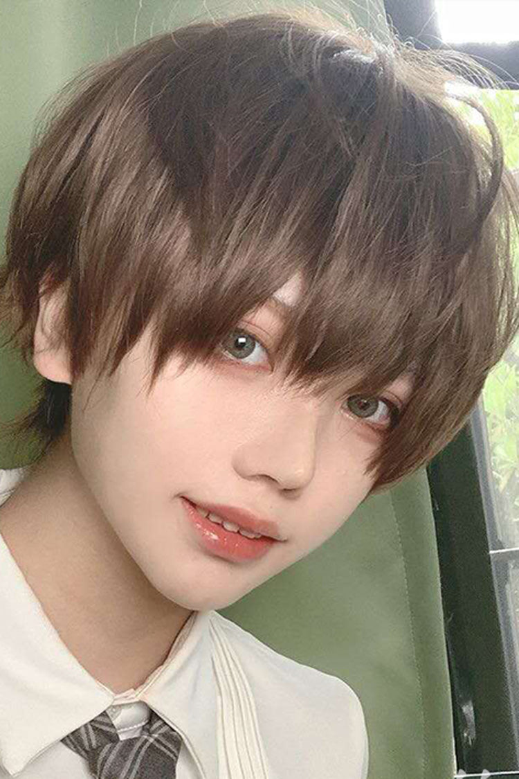 Brown Short Hair Prince Ouji Wig