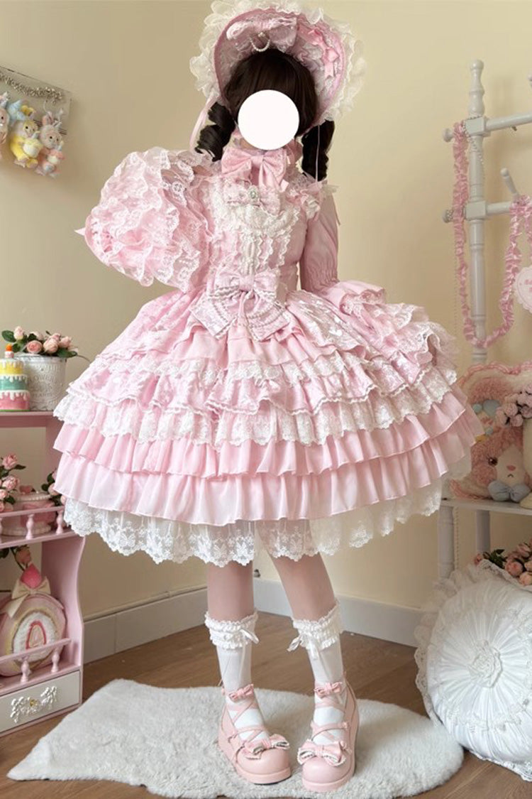Love Feather Multi-Layered Hanayome Bowknot Lace Sweet Gorgeous Lolita Jsk Dress 4 Colors